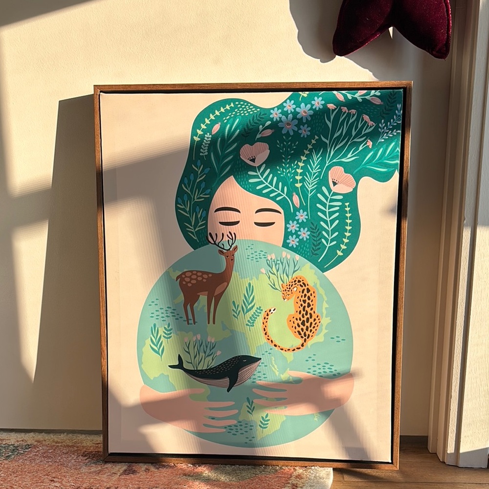 🖼️Framed Nature Art Print with Animals